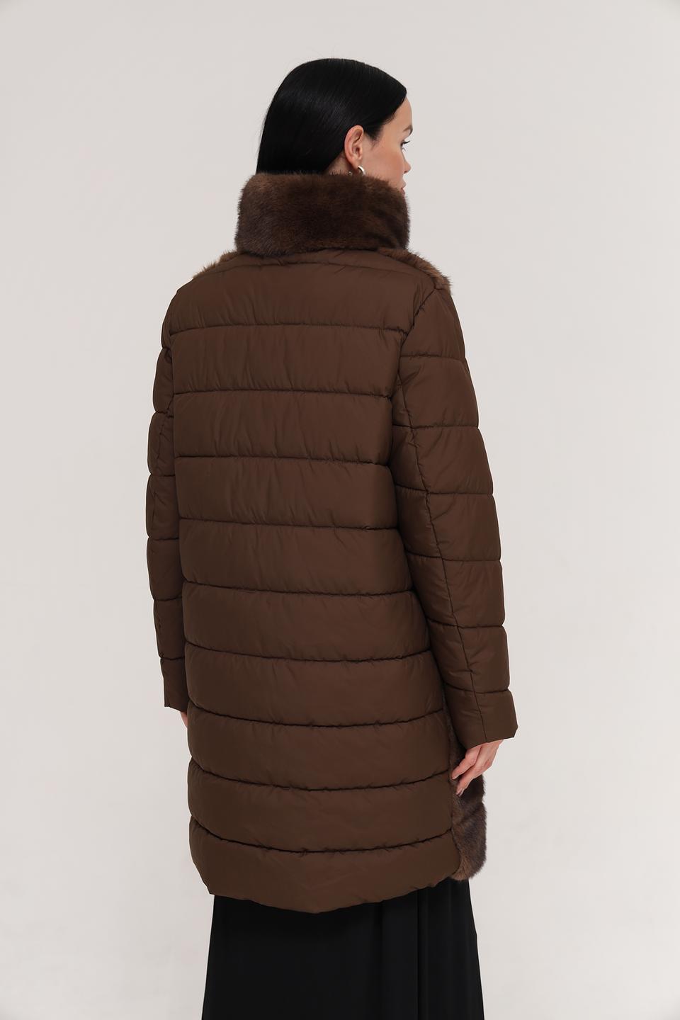Куртка Electra style с мехом коричневая