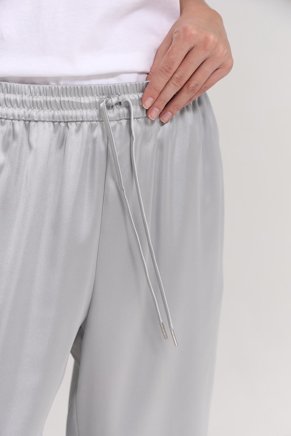 Брюки Marc Aurel атласные серые