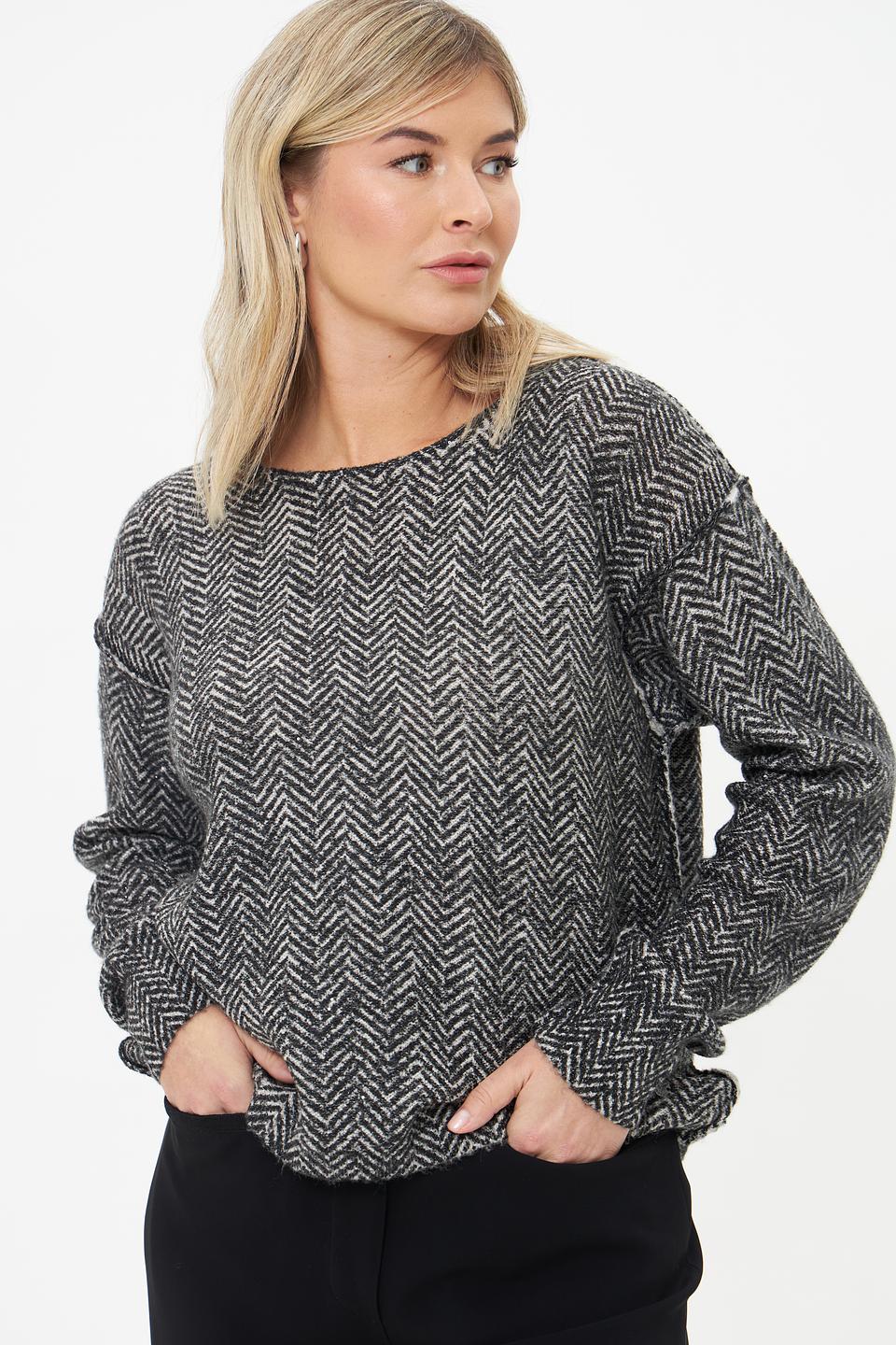 Пуловер Monari в ёлочку