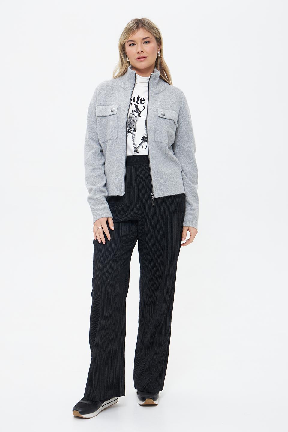 Жакет Monari серый с карманами