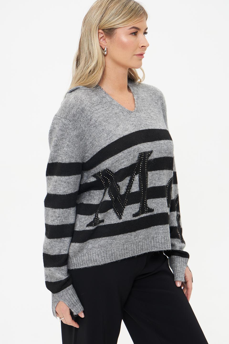 Пуловер Monari в полоску с логотипом