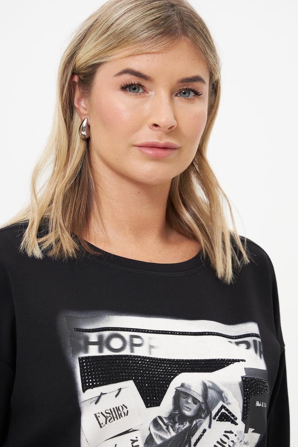 Футболка Monari с принтом чёрная