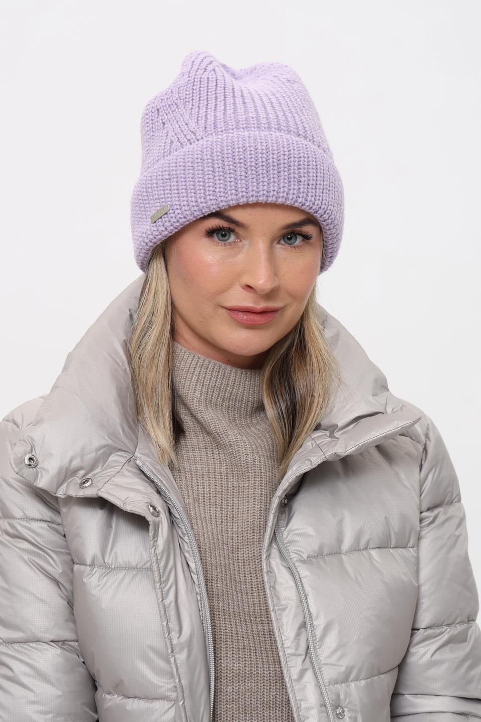 Шапка Seeberger вязаная лавандовая