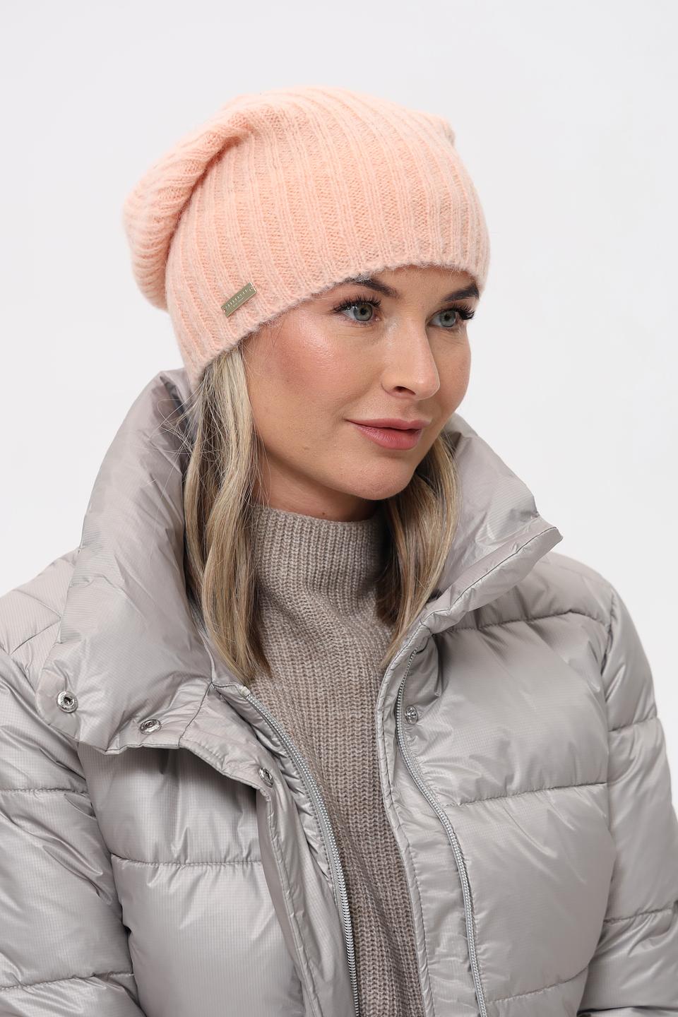 Шапка Seeberger пудрово-розовая