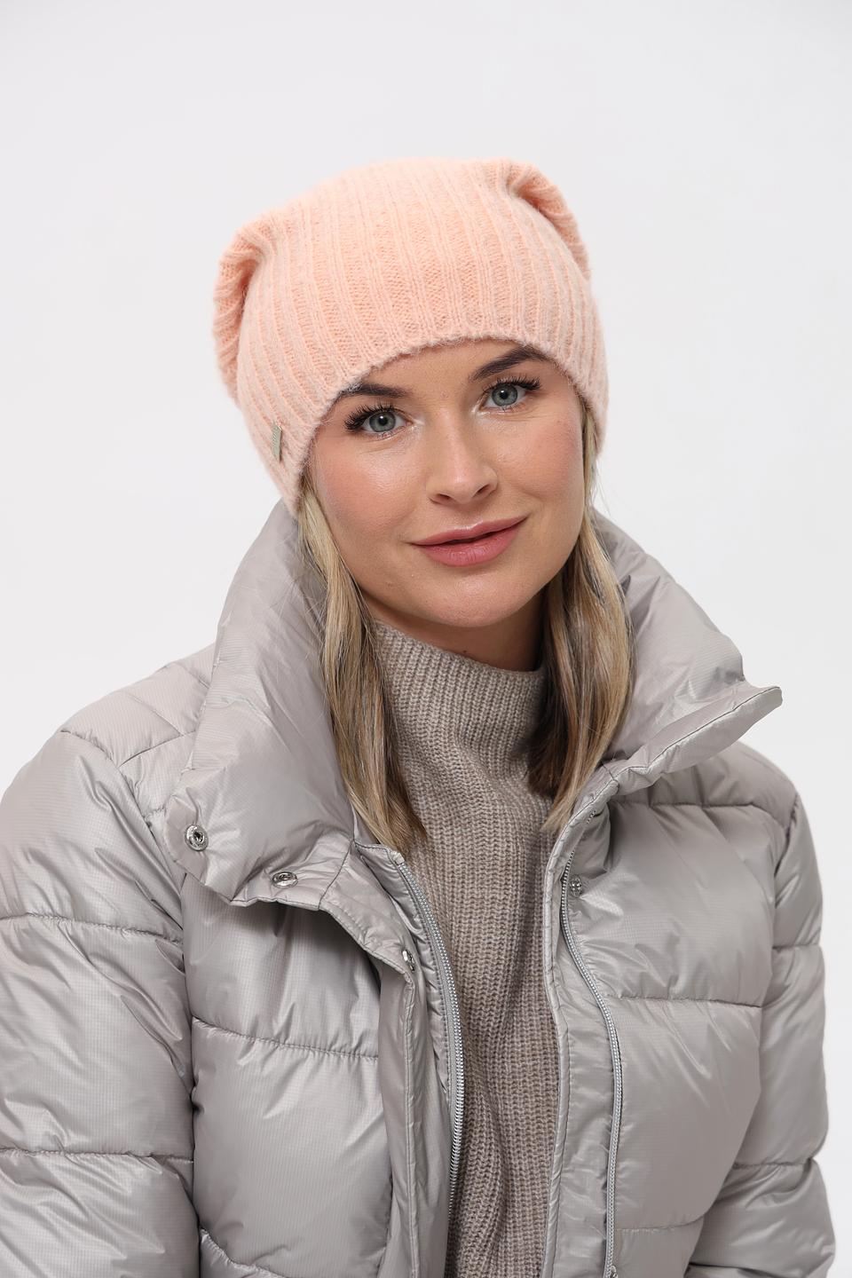 Шапка Seeberger пудрово-розовая