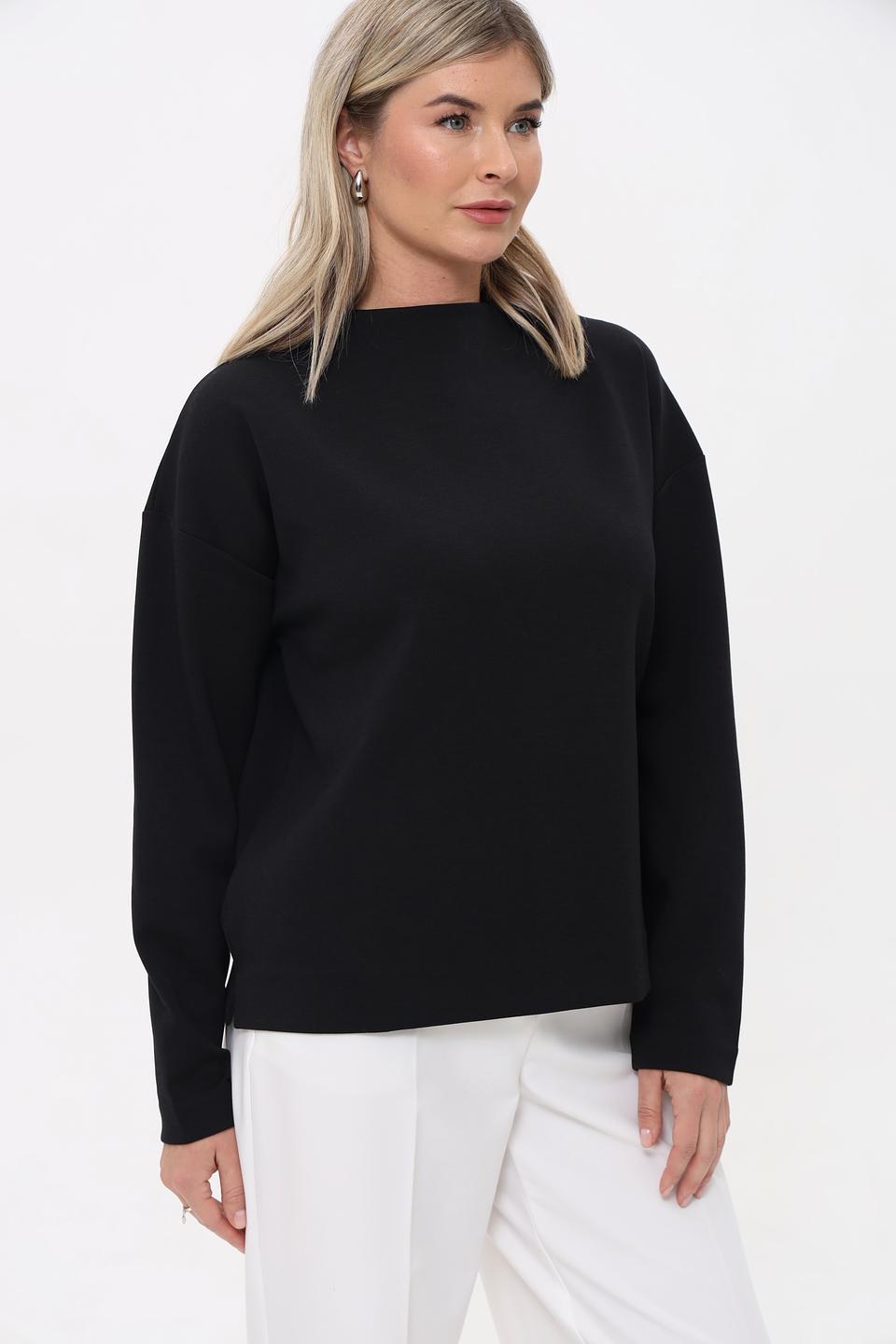 Пуловер Cinque чёрный с горлом