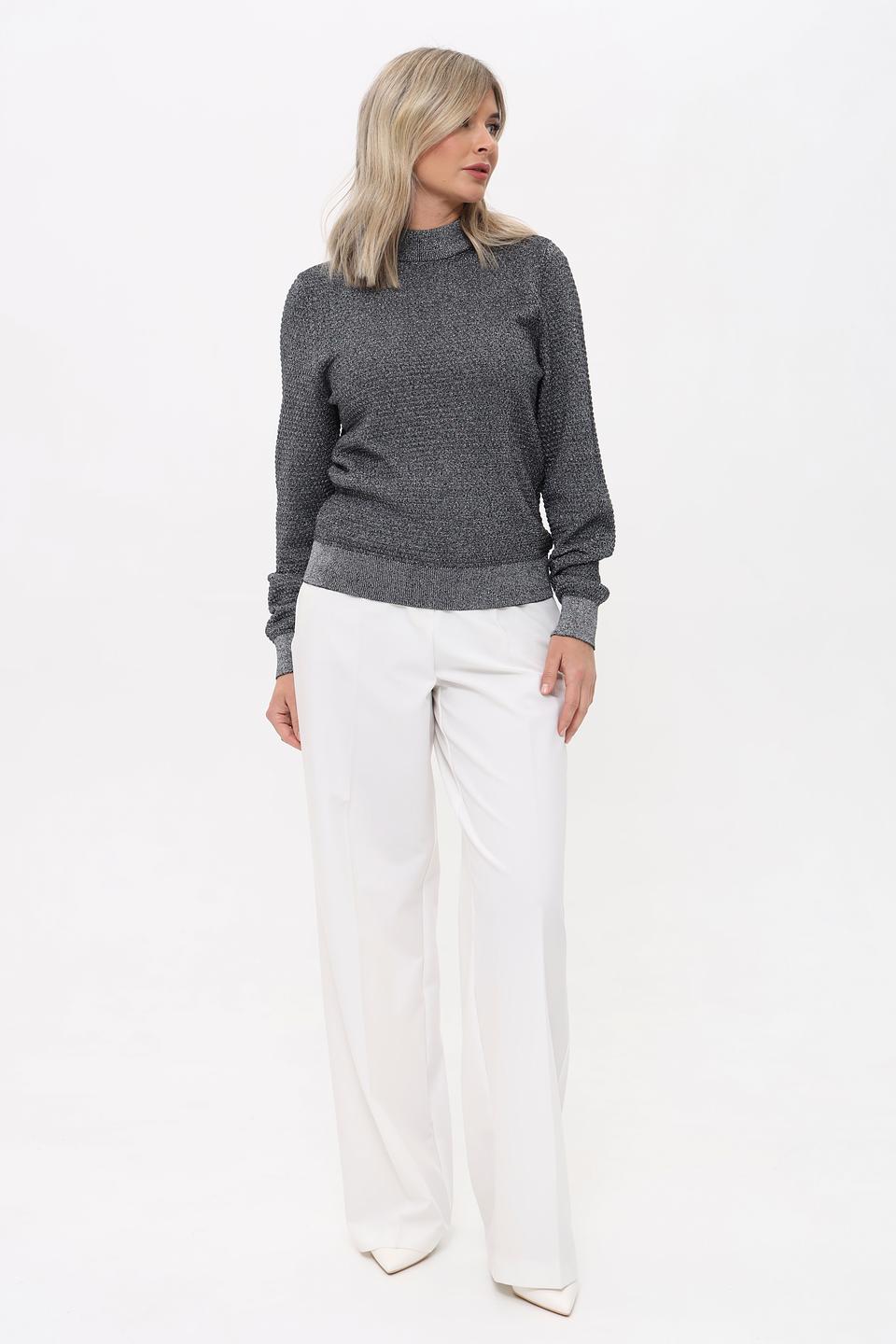 Пуловер Taifun с блестками серый