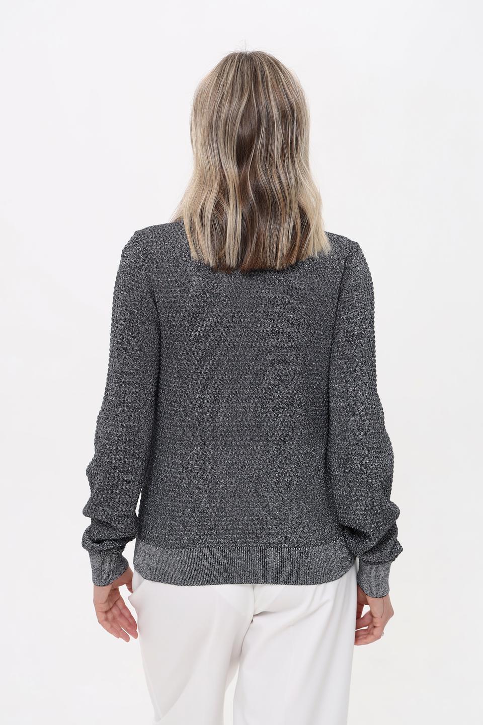 Пуловер Taifun с блестками серый