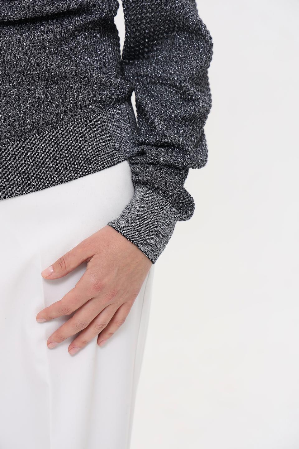 Пуловер Taifun с блестками серый