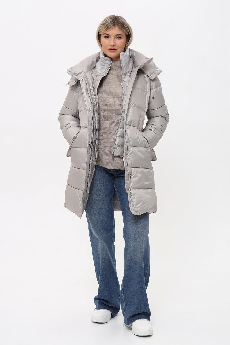 Пальто Milestone стеганое серое