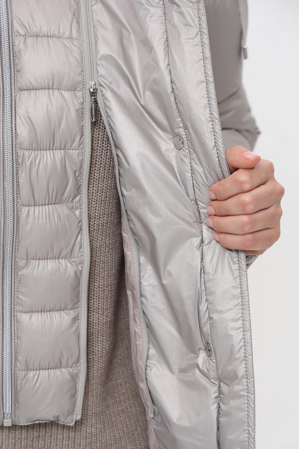 Пальто Milestone стеганое серое