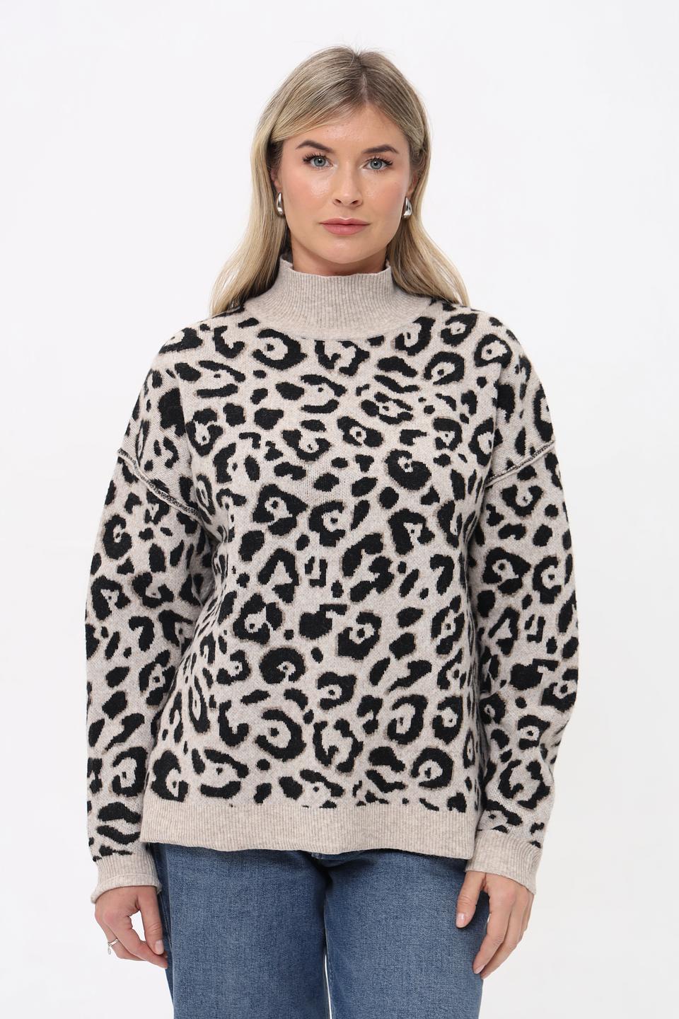 Пуловер Broadway с леопардовым принтом