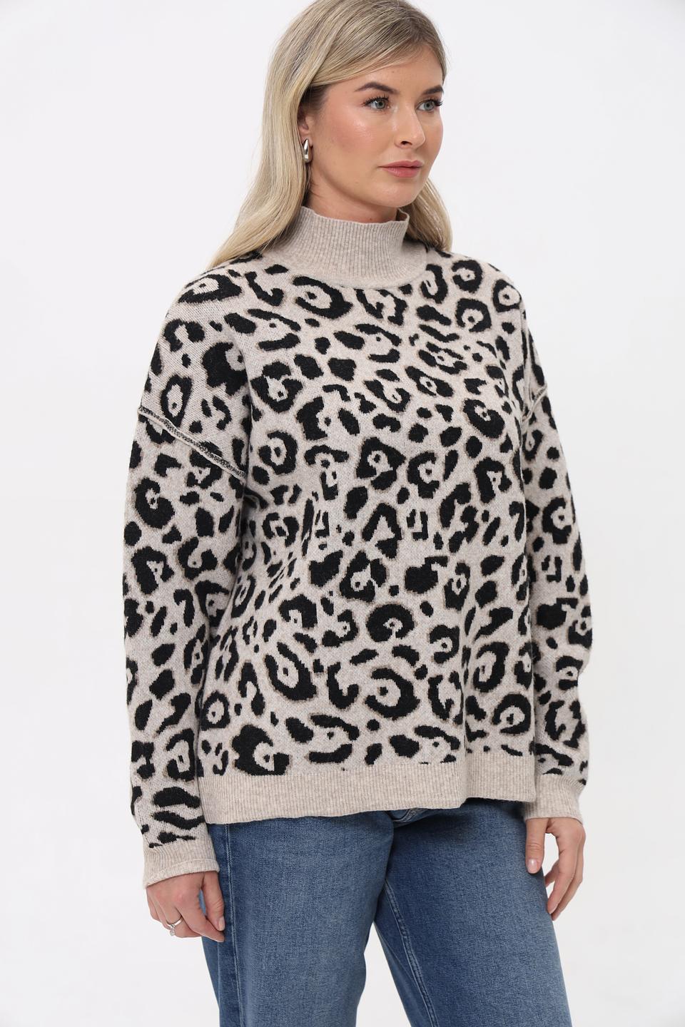 Пуловер Broadway с леопардовым принтом