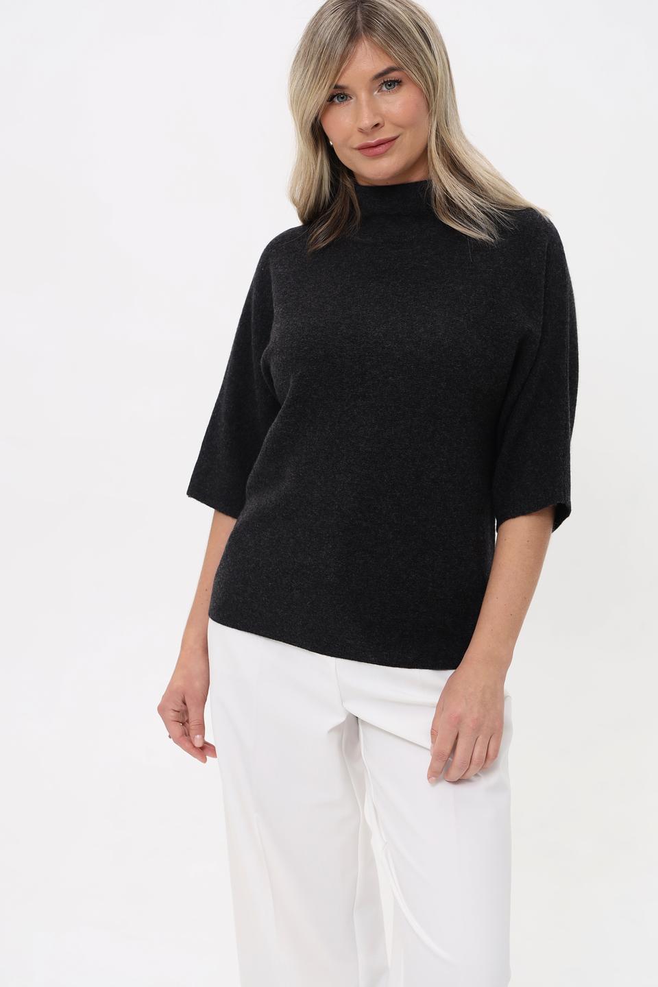 Пуловер Gerry Weber чёрный с рукавом 3/4