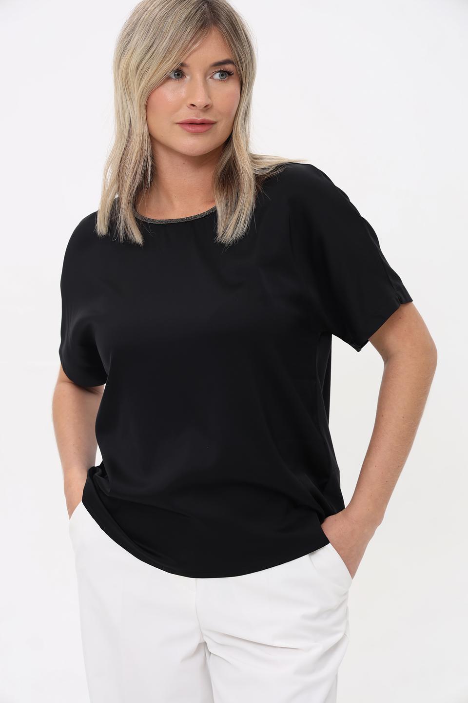 Блуза Gerry Weber чёрная с отделкой