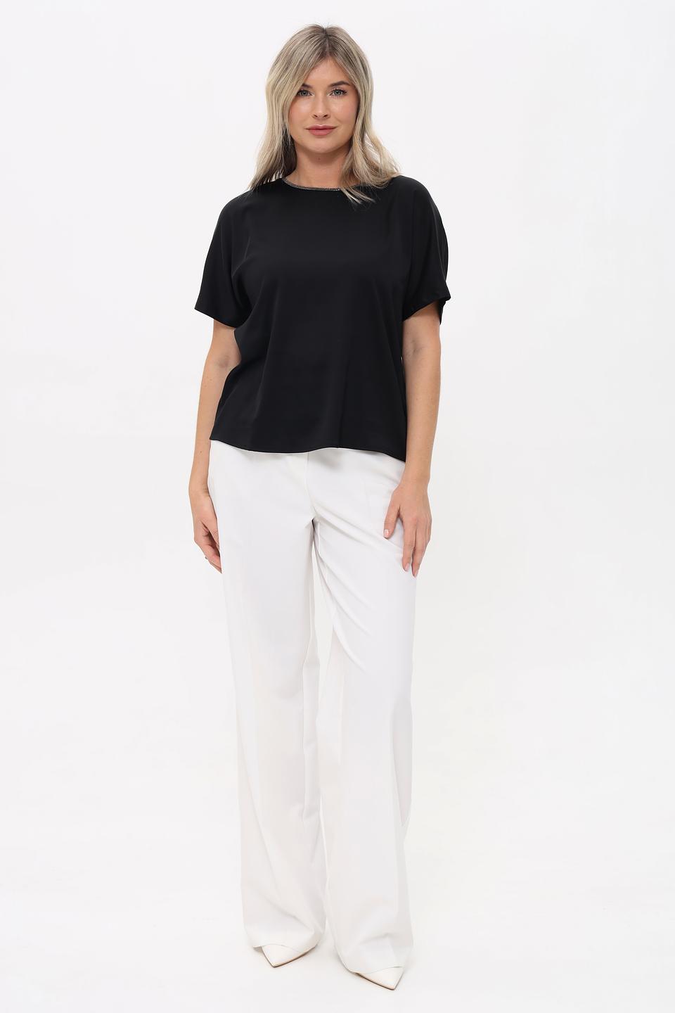 Блуза Gerry Weber чёрная с отделкой