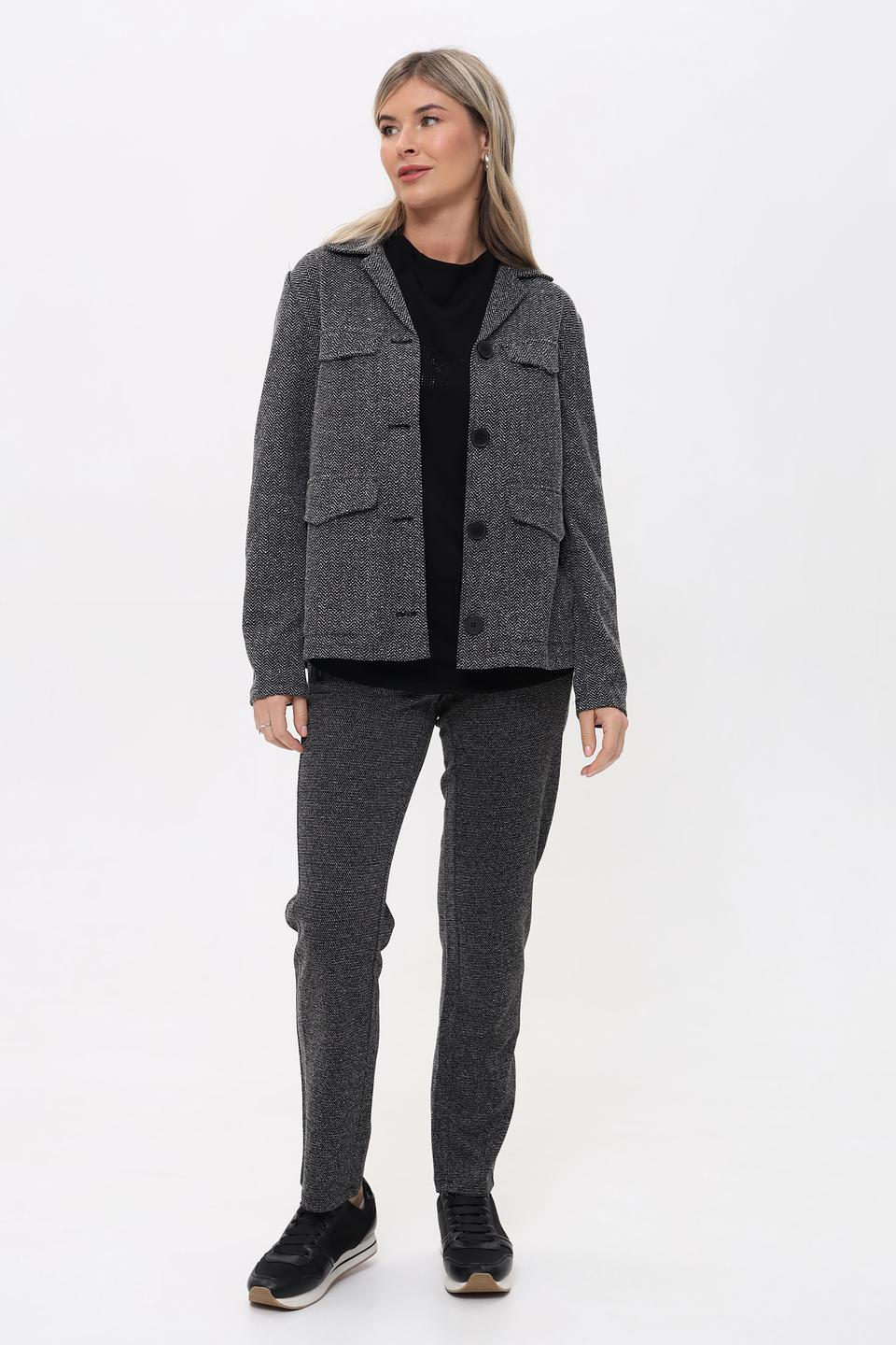 Брюки Lebek серые в клетку