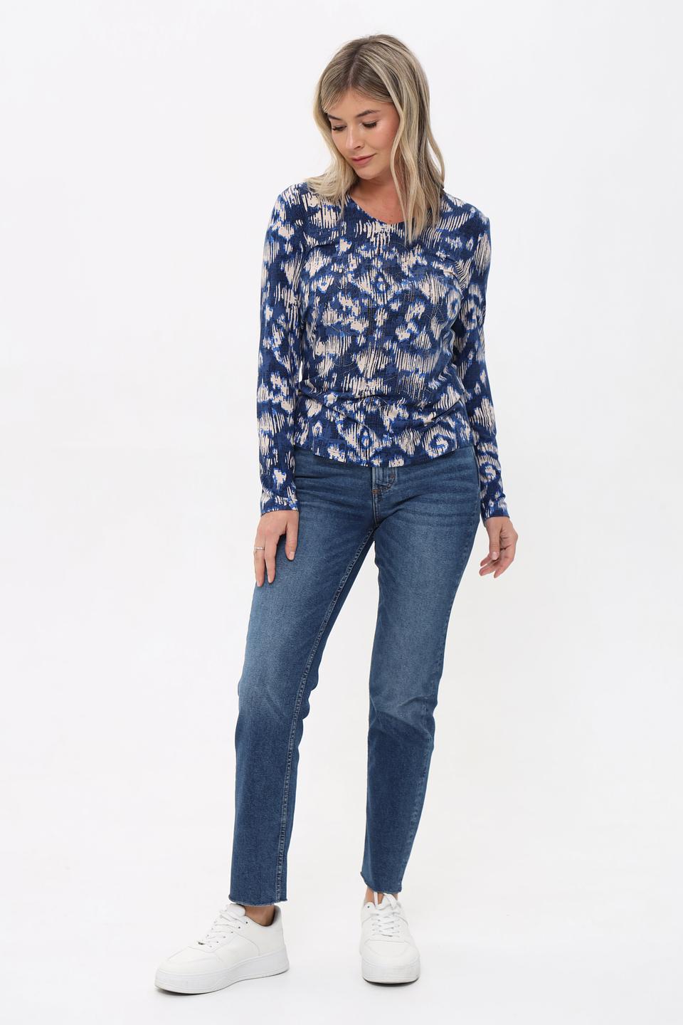 Футболка Barbara Lebek с принтом синий