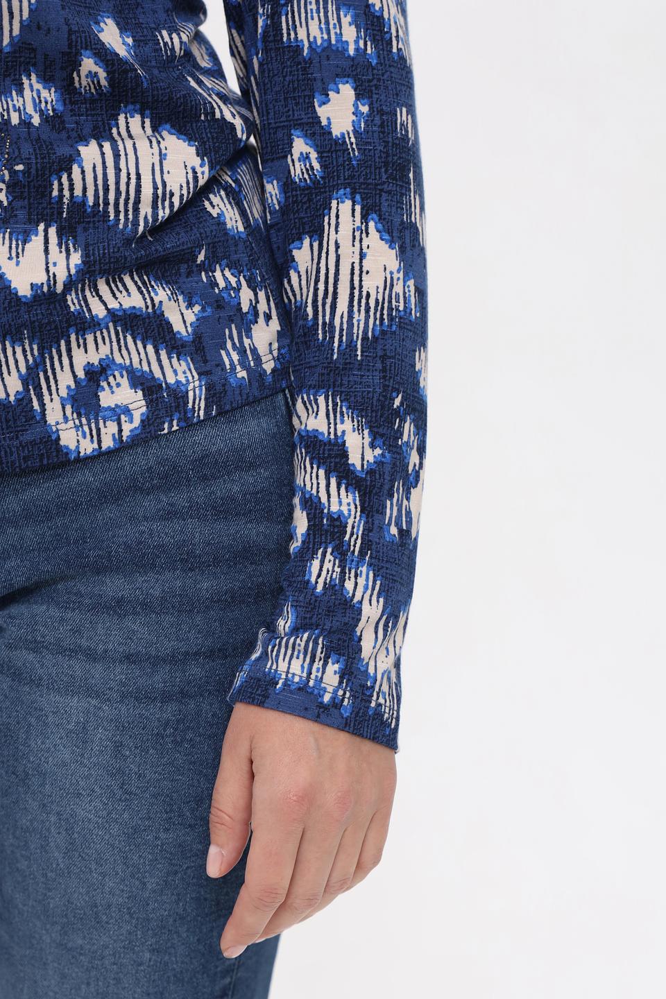 Футболка Barbara Lebek с принтом синий