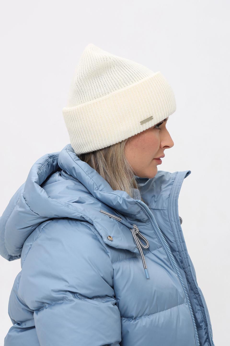 Шапка Seeberger вязаная белая