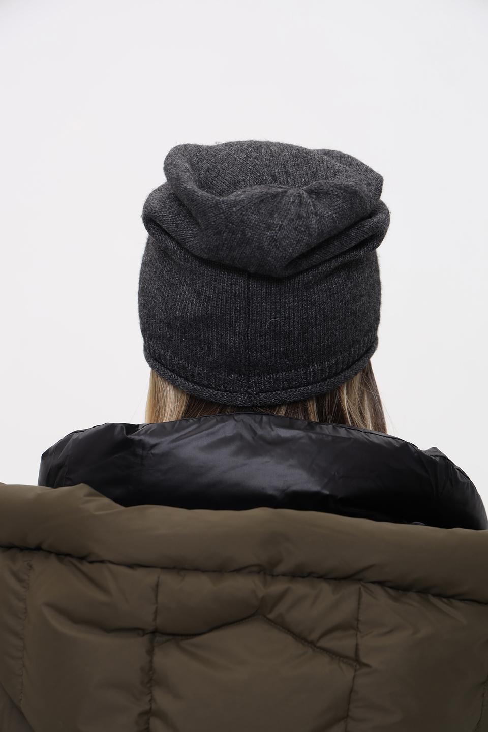 Шапка Seeberger вязаная серая