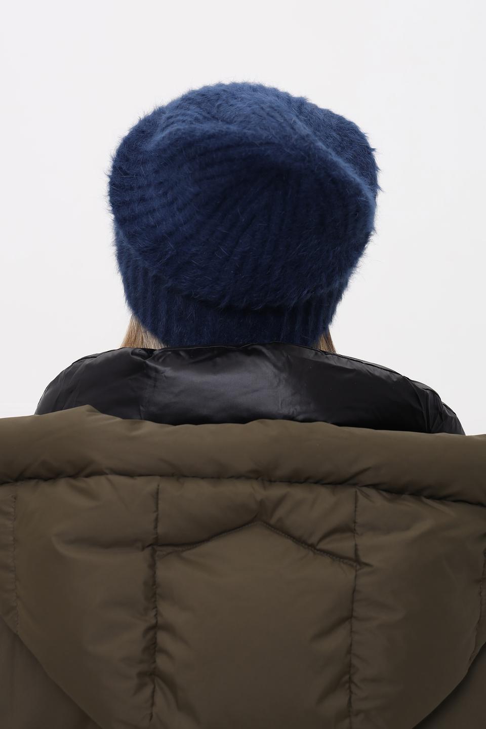 Шапка Seeberger синяя из ангоры