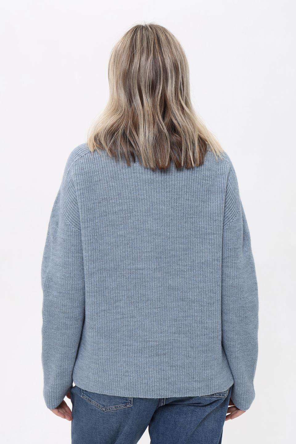 Пуловер Cinque с горлом голубой