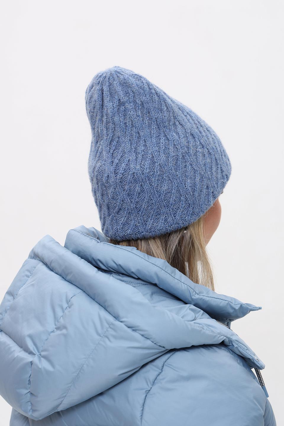 Шапка Marhatter вязаная голубая