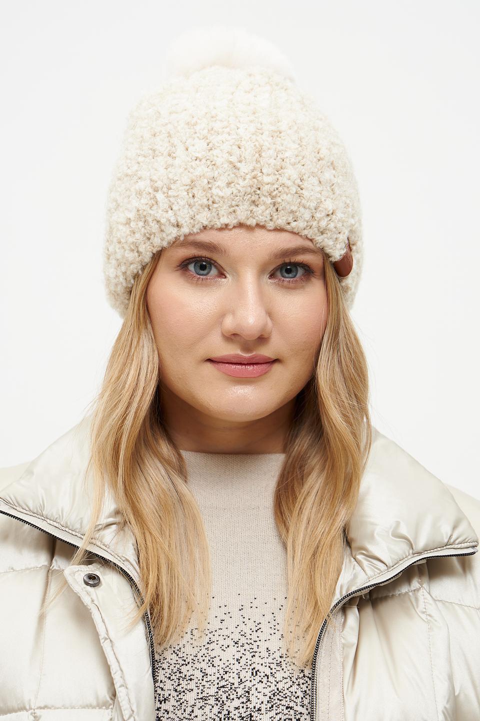 Шапка Marhatter вязаная бежевая