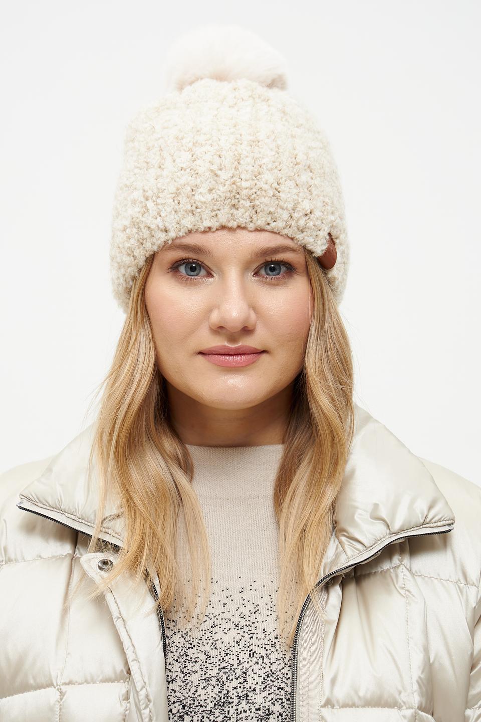 Шапка Marhatter вязаная бежевая