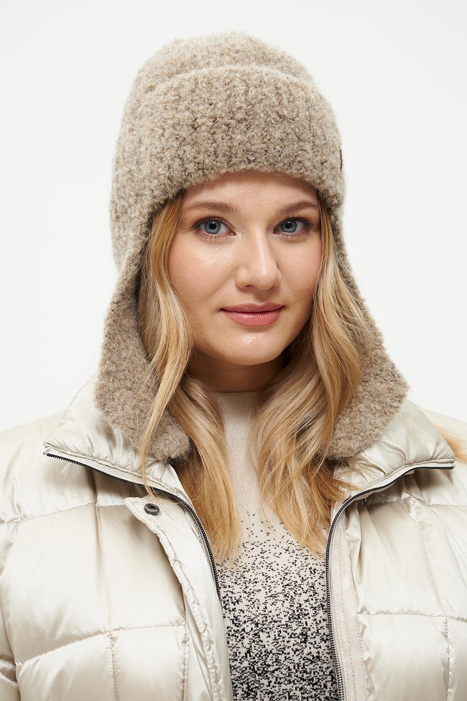 Шапка Marhatter с ушами бежевая