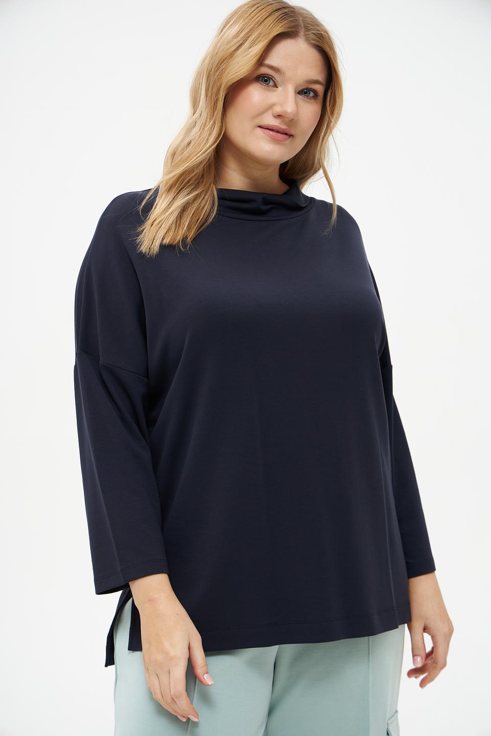 Блуза Margittes с горловиной черная