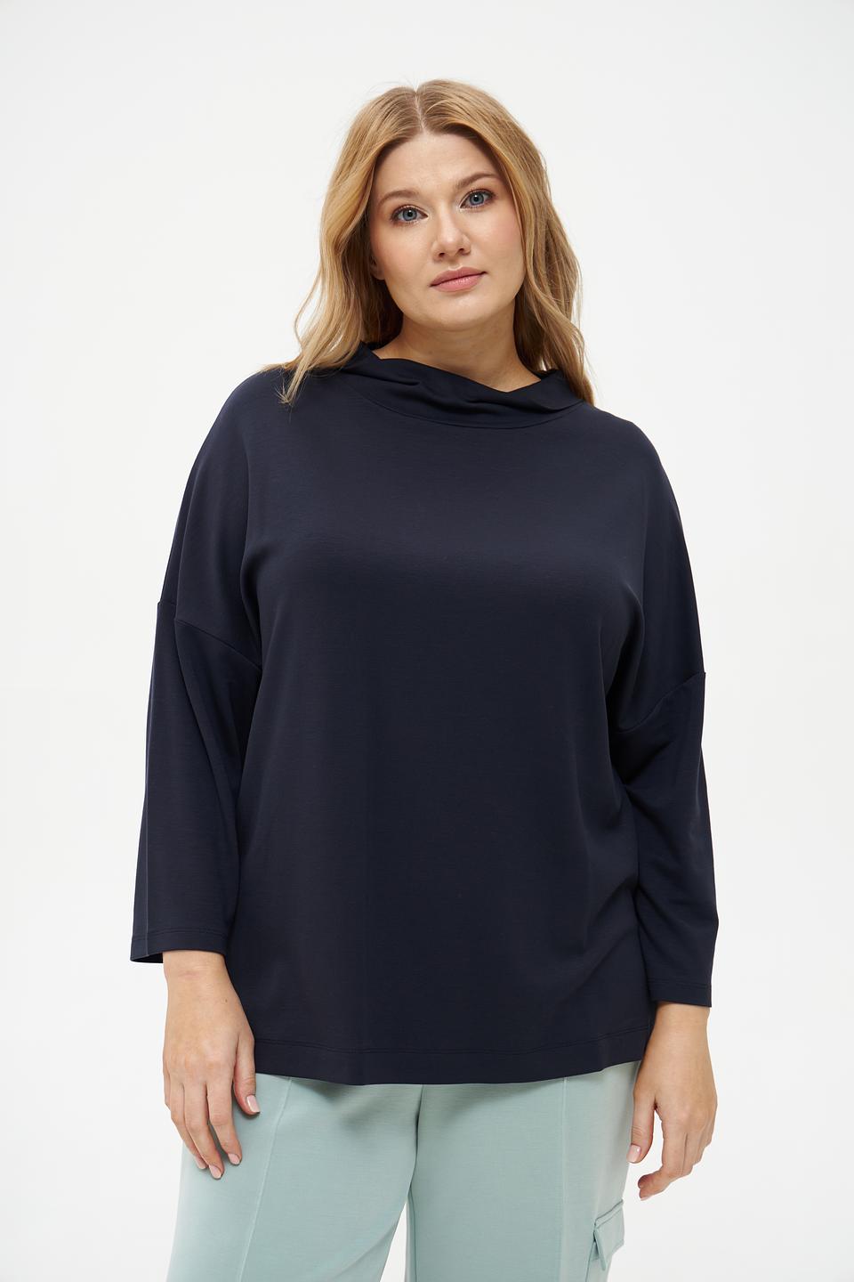 Блуза Margittes с горловиной черная