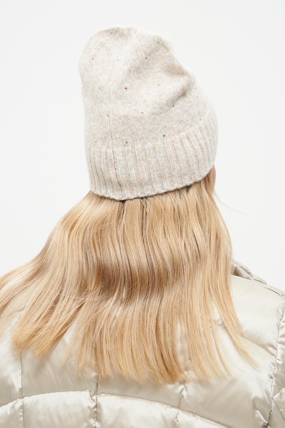 Шапка Fraas вязаная бежевая