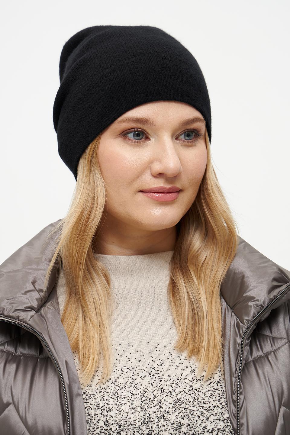 Шапка Fraas кашемир чёрная