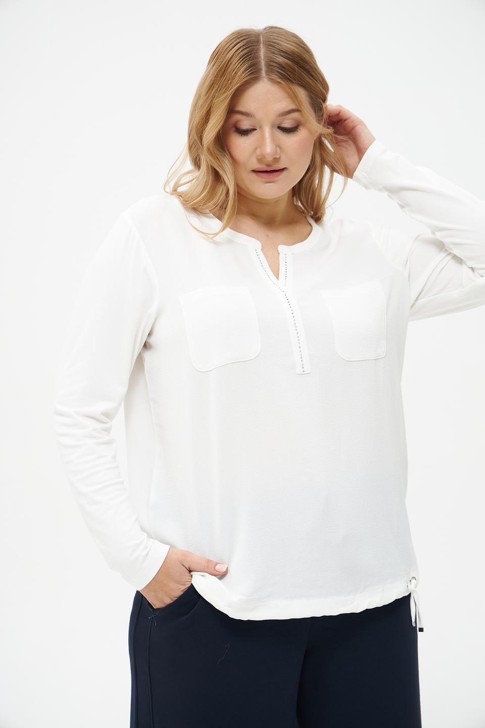 Блуза Olsen с карманами белая
