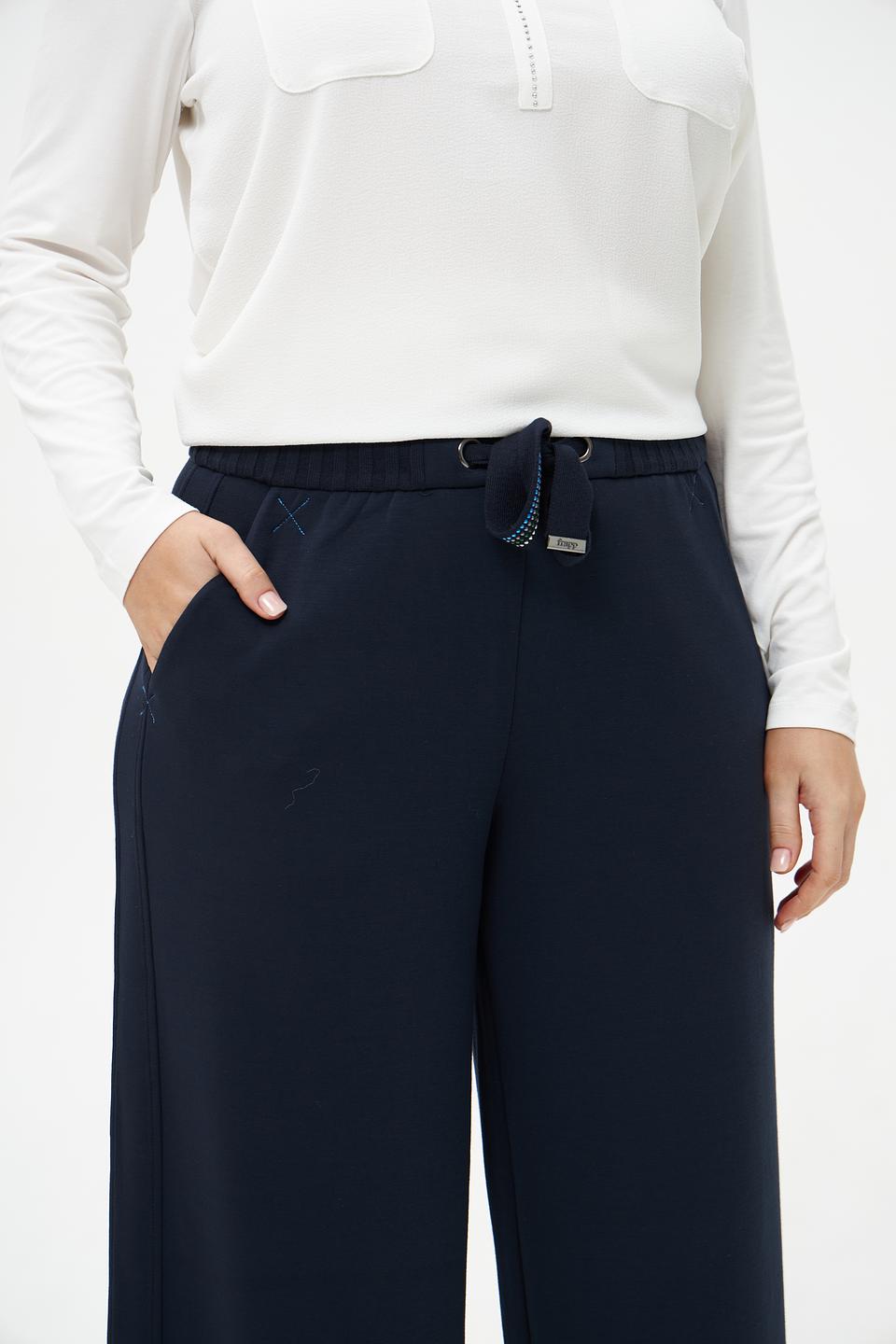 Брюки палаццо Frapp темно-синие