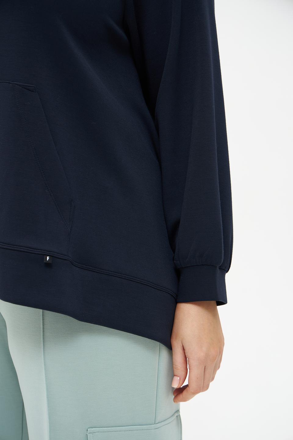 Пуловер Frapp с капюшоном тёмно-синий