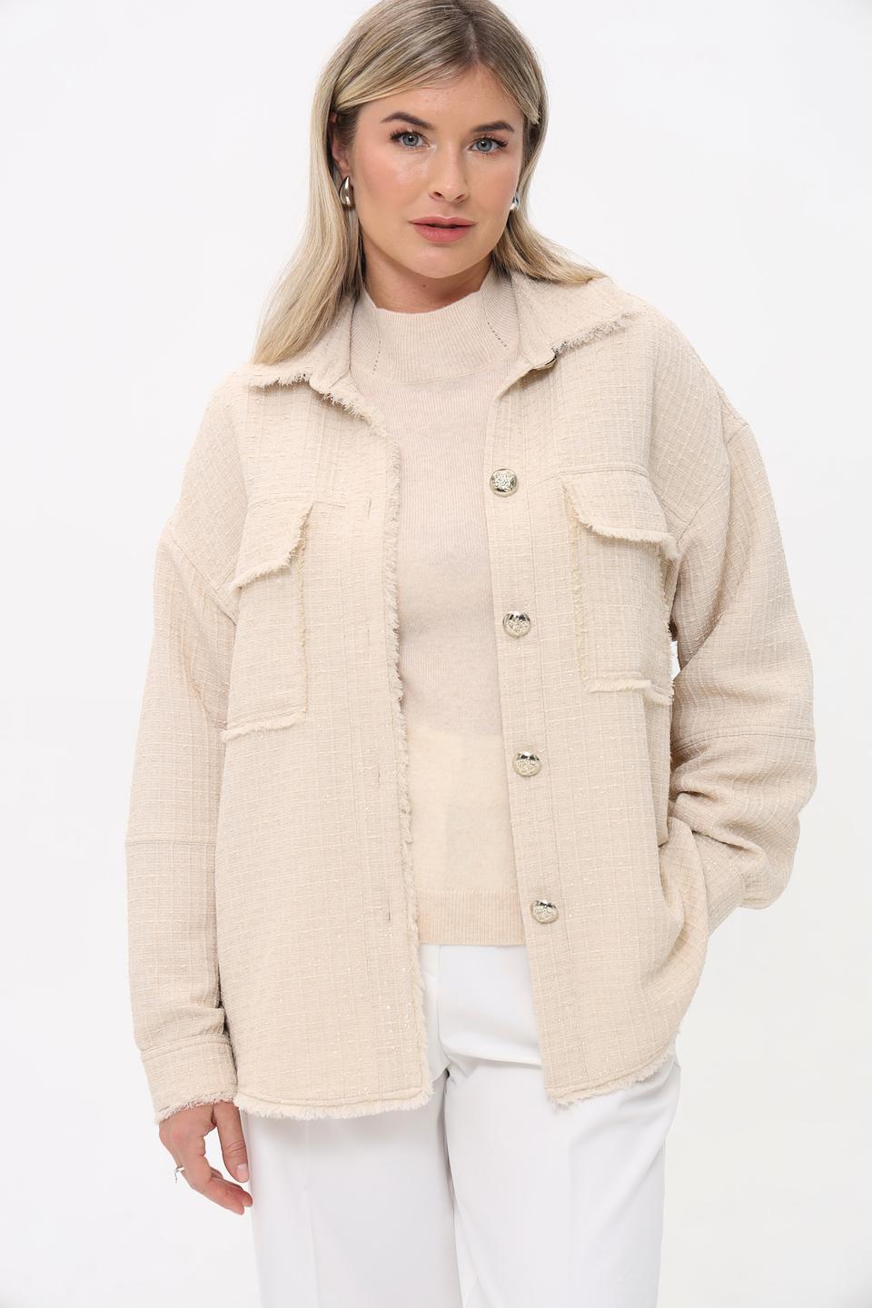 Жакет Lecomte бежевый оверсайз