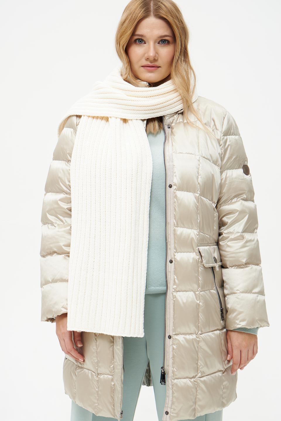 Шарф Oui вязаный кремовый