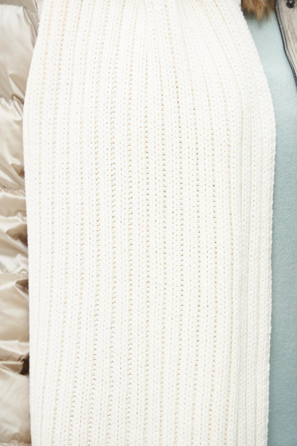 Шарф Oui вязаный кремовый