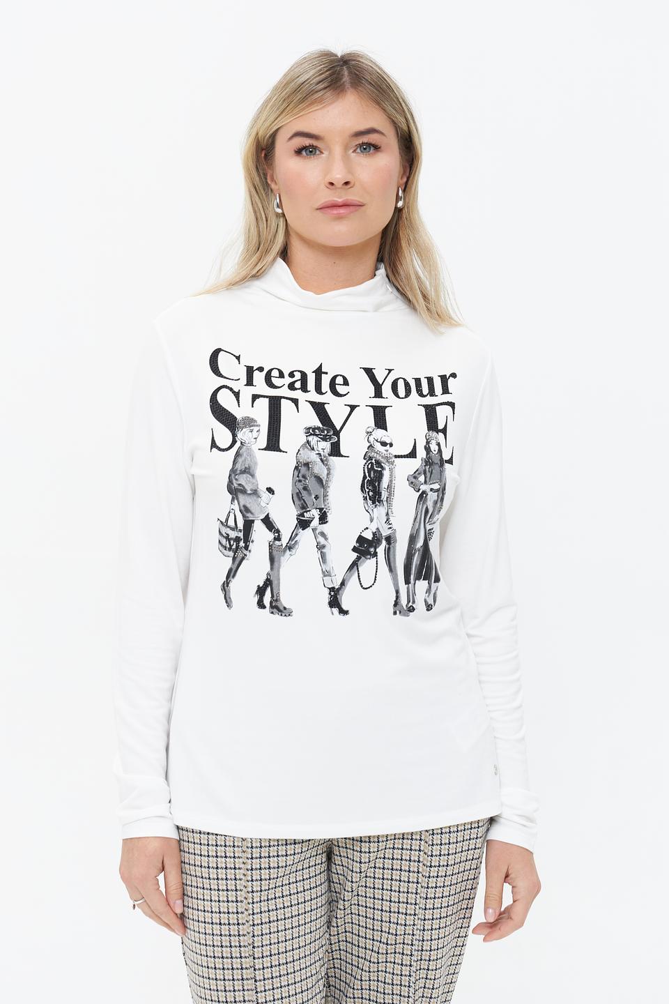 Футболка Monari с принтом белая