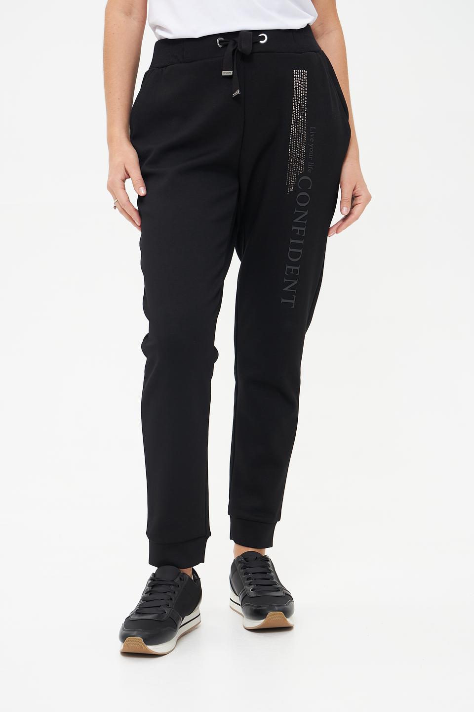 Брюки Monari с логотипом чёрные
