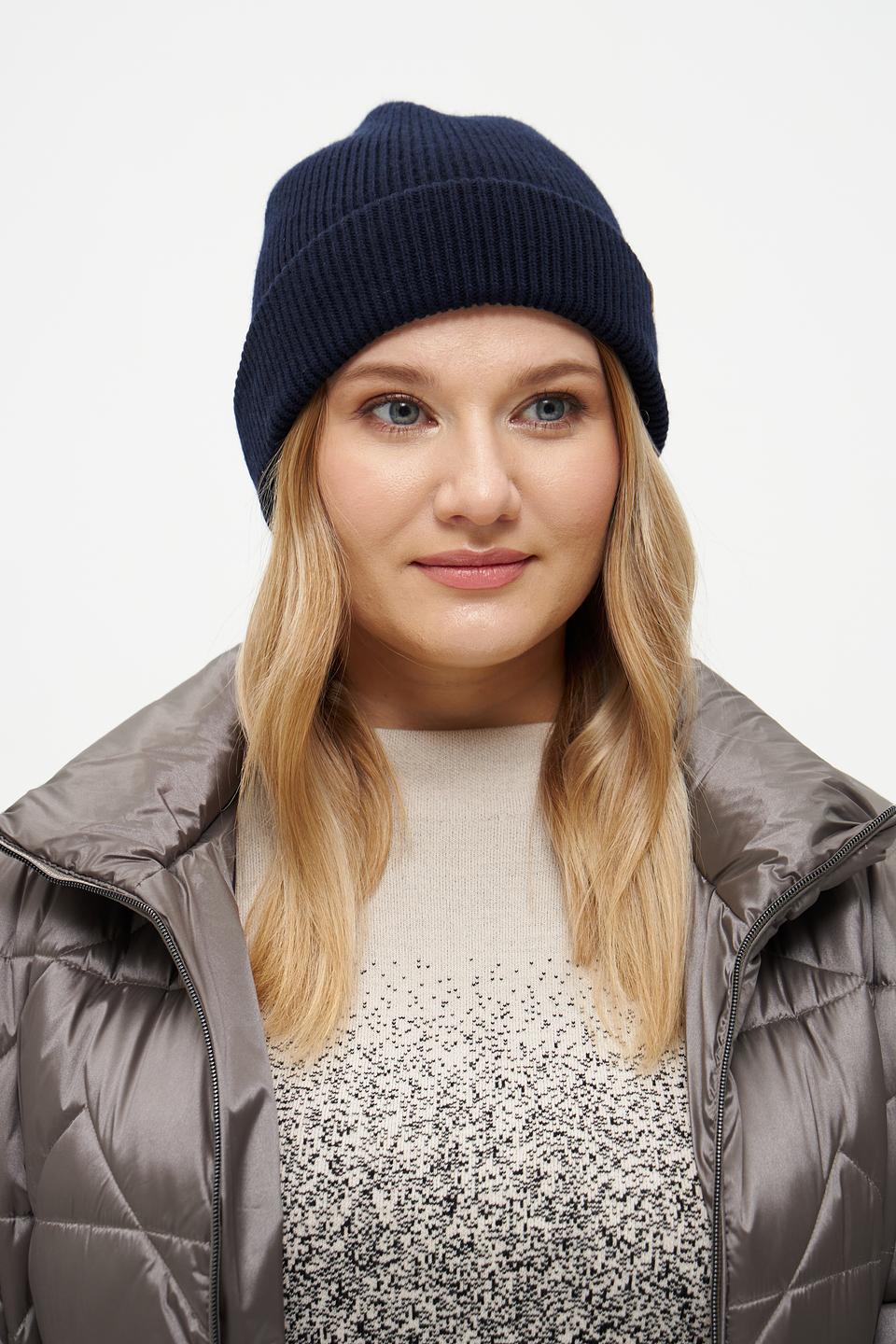 Шапка Roeckl вязаная тёмно-синяя