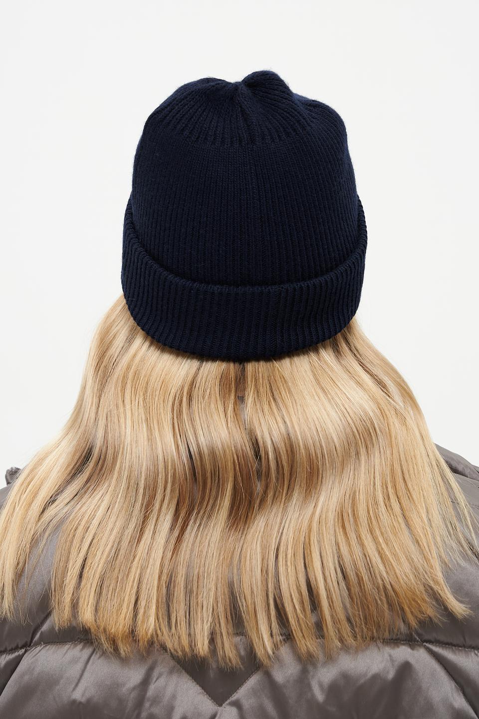 Шапка Roeckl вязаная тёмно-синяя