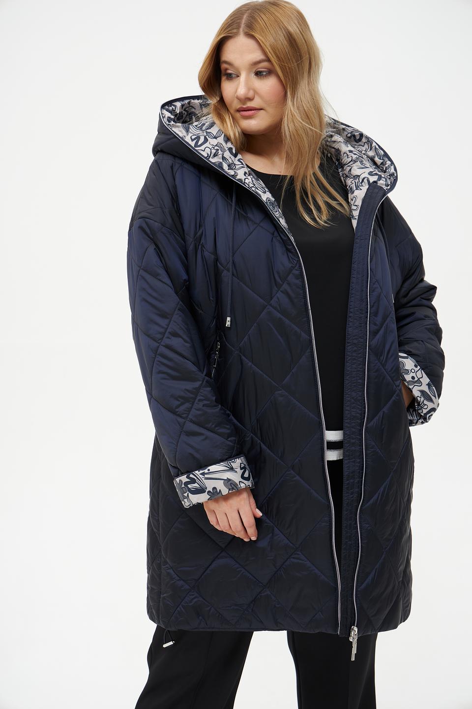 Пальто Baronia стеганое синее