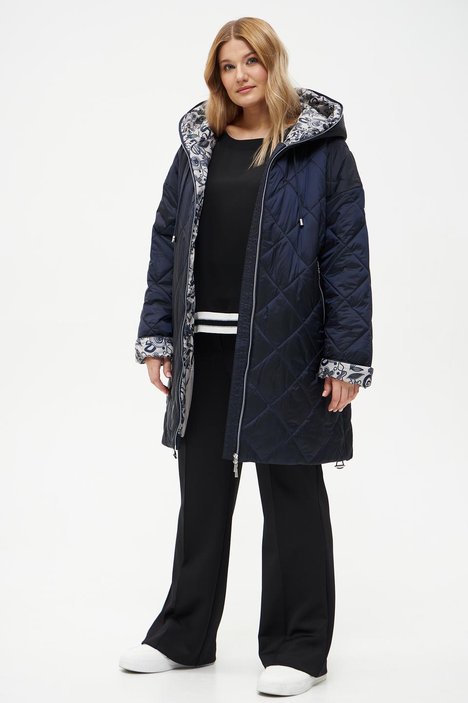 Пальто Baronia стеганое синее