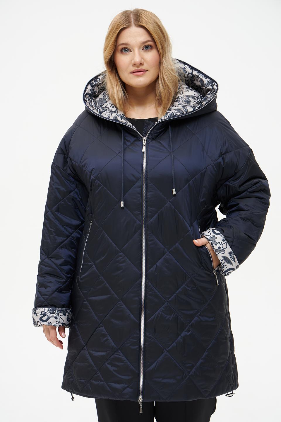 Пальто Baronia стеганое синее