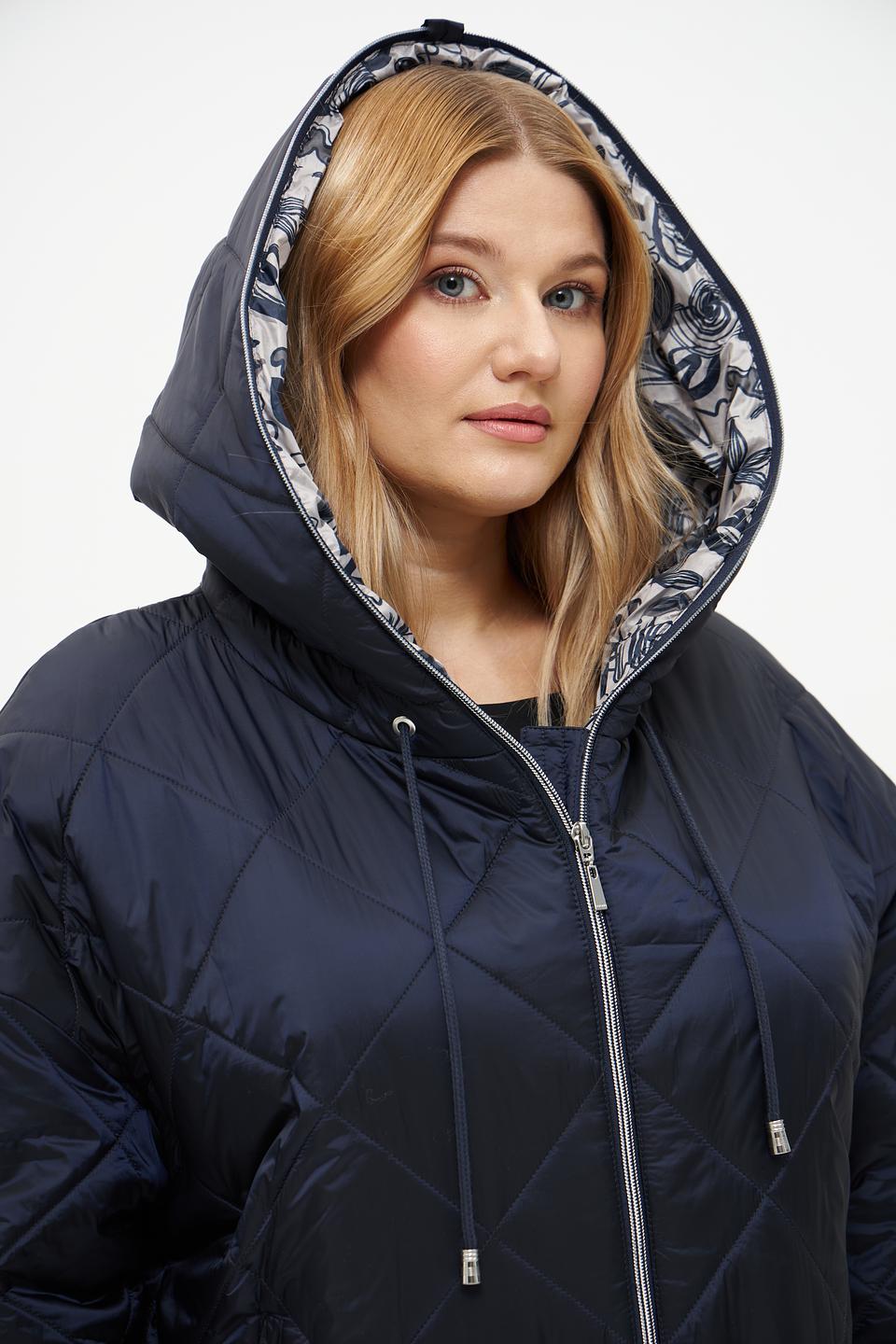 Пальто Baronia стеганое синее