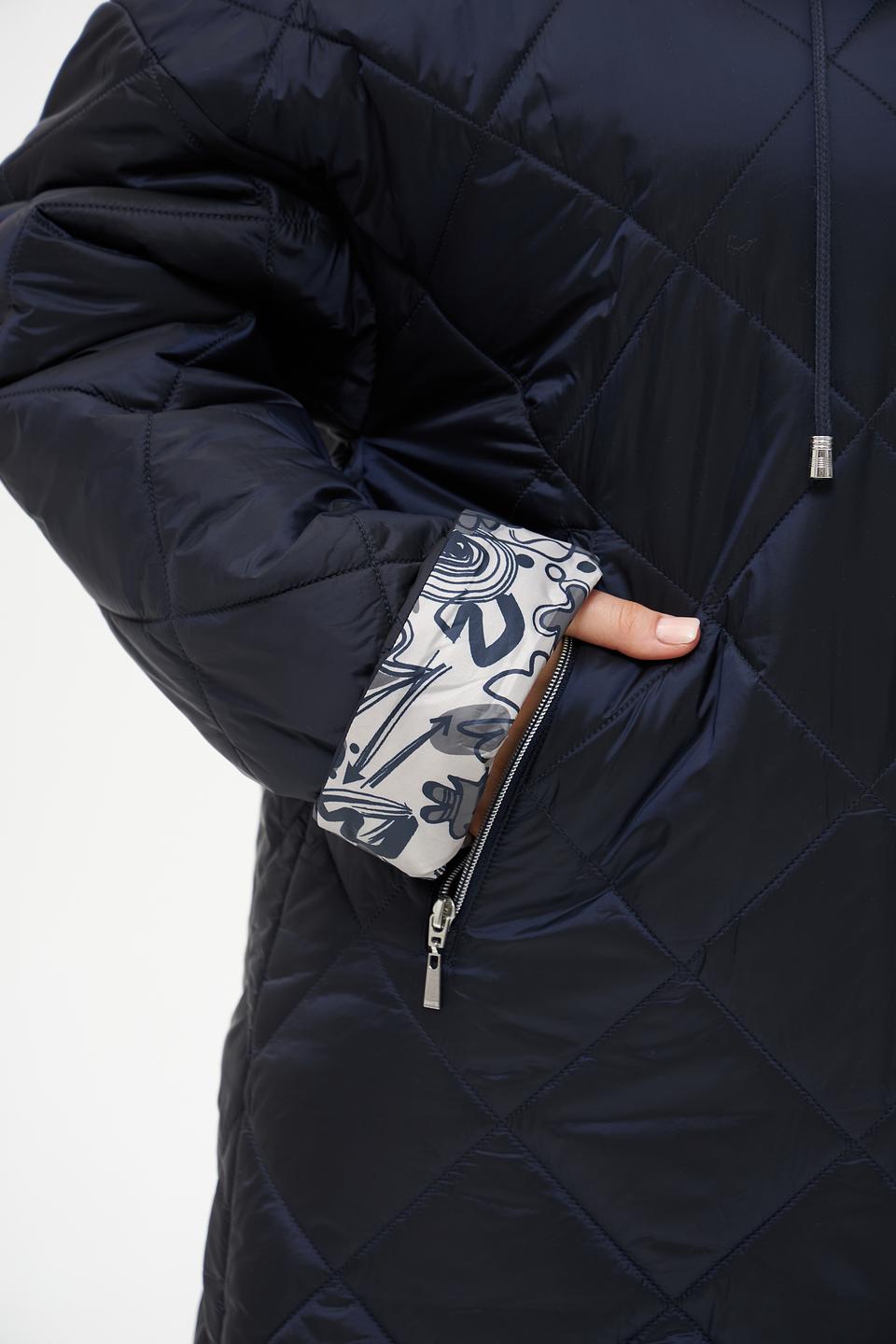 Пальто Baronia стеганое синее